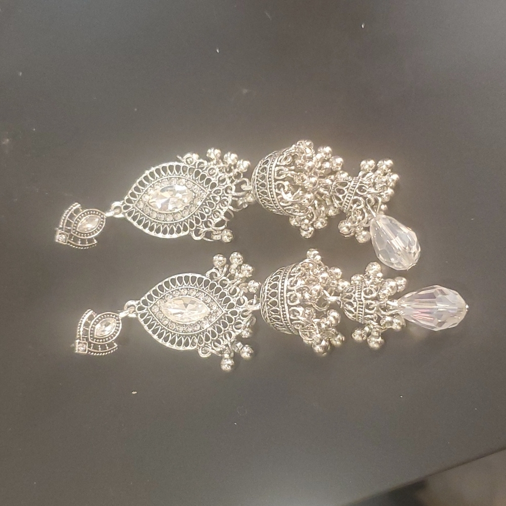 Ball Tassell Drop Earrings - Picture 3 of 5